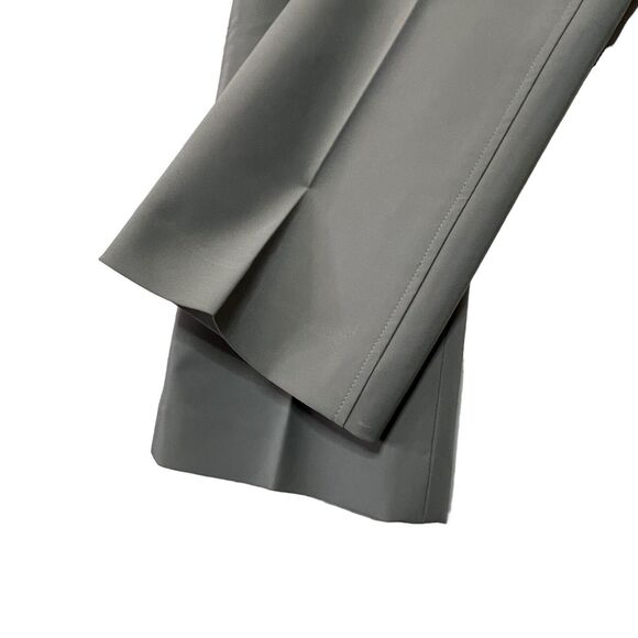 Theory Pleated Trouser Pants Women’s 4 Gray Cotton Blend Straight Leg Workwear - Picture 7 of 13